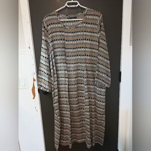 NEW! Gudrun Sjoden Gray, Black and yellow Polka Dot Tunic Dress